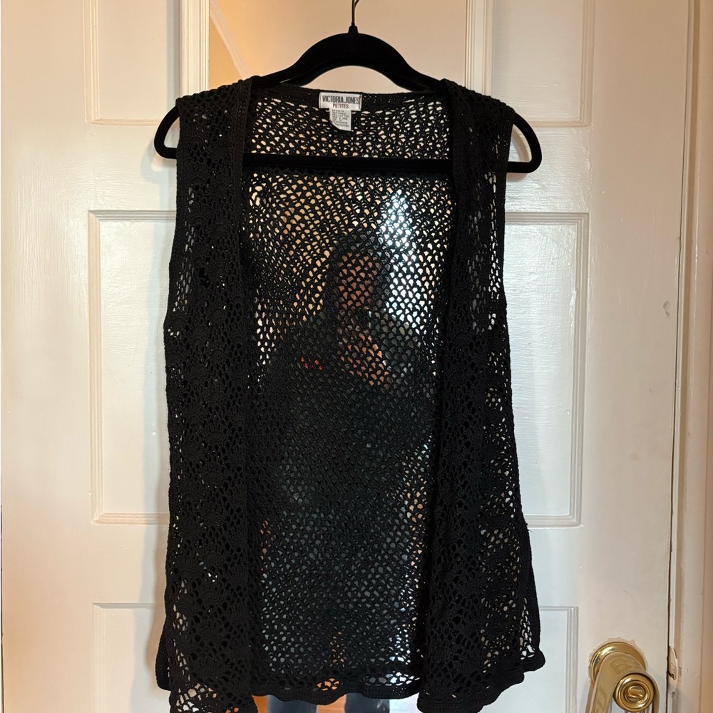 Vintage Black Crochet Top